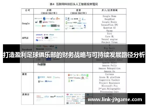 打造盈利足球俱乐部的财务战略与可持续发展路径分析